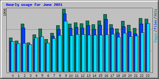 Hourly usage for June 2021