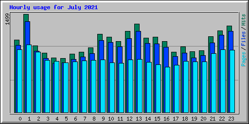 Hourly usage for July 2021