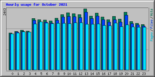 Hourly usage for October 2021