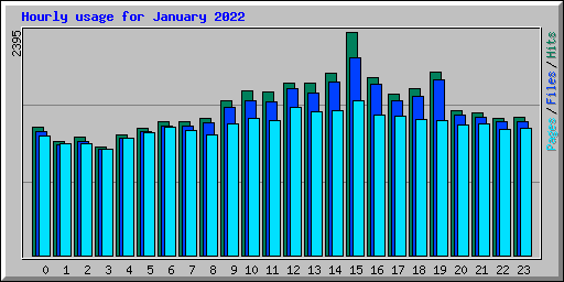 Hourly usage for January 2022