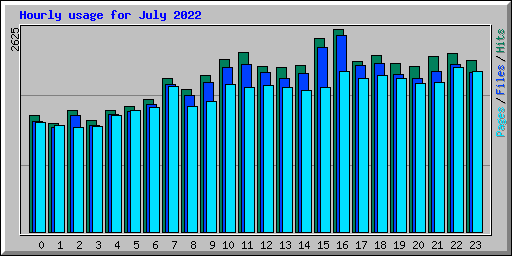 Hourly usage for July 2022