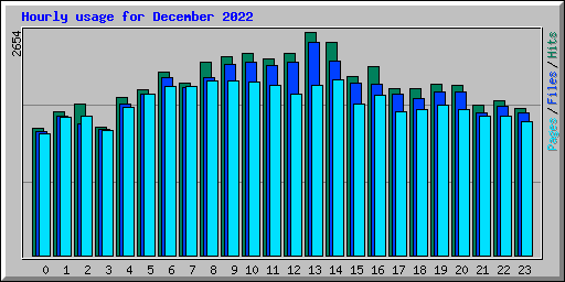 Hourly usage for December 2022