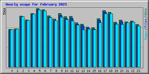 Hourly usage for February 2023