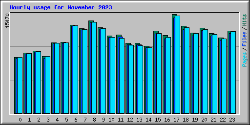 Hourly usage for November 2023