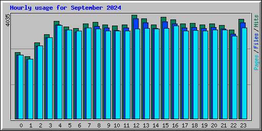 Hourly usage for September 2024